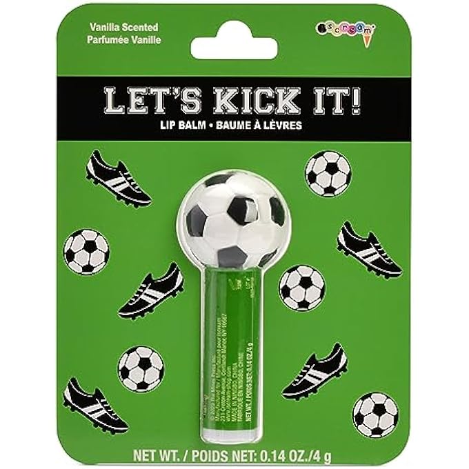 iscream SPORT-TASTIC SOCCER BALL SHAPED VANILLA SCENTED LIP BALM - Image 1